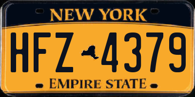 NY license plate HFZ4379