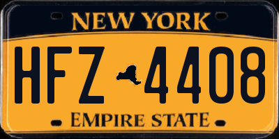 NY license plate HFZ4408