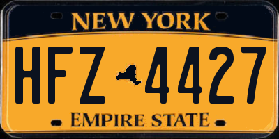 NY license plate HFZ4427