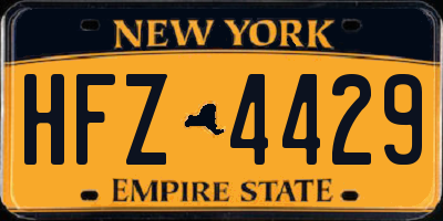 NY license plate HFZ4429