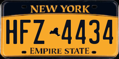 NY license plate HFZ4434