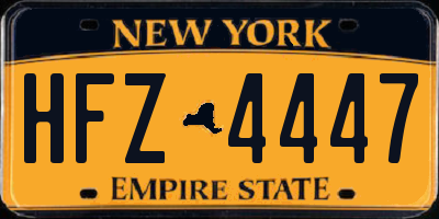 NY license plate HFZ4447