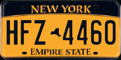 NY license plate HFZ4460