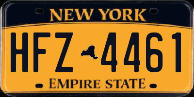 NY license plate HFZ4461