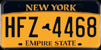 NY license plate HFZ4468