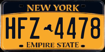 NY license plate HFZ4478