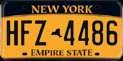 NY license plate HFZ4486