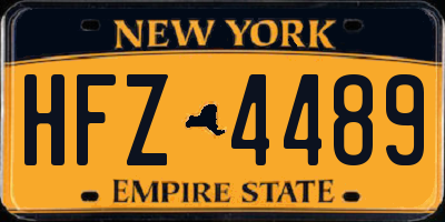 NY license plate HFZ4489