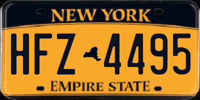 NY license plate HFZ4495