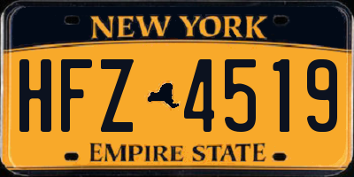 NY license plate HFZ4519