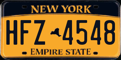 NY license plate HFZ4548