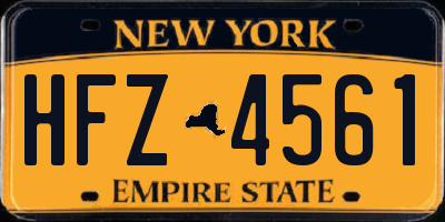 NY license plate HFZ4561