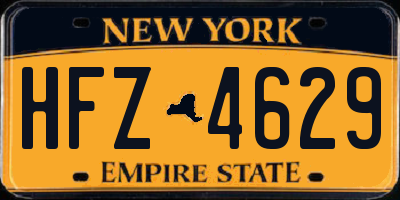 NY license plate HFZ4629