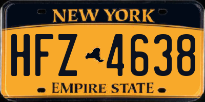 NY license plate HFZ4638