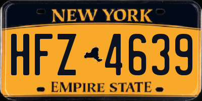 NY license plate HFZ4639