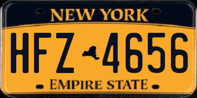 NY license plate HFZ4656