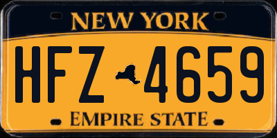NY license plate HFZ4659
