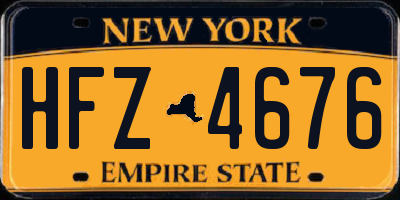 NY license plate HFZ4676