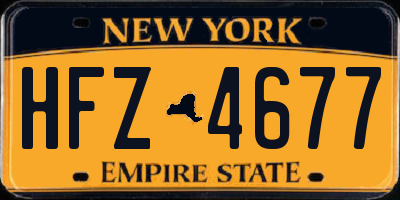 NY license plate HFZ4677