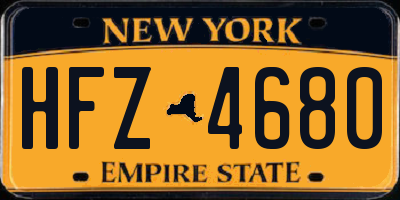 NY license plate HFZ4680