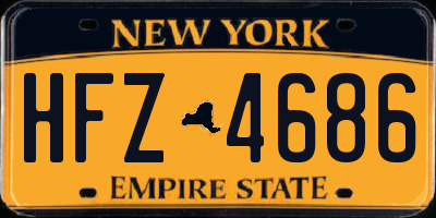 NY license plate HFZ4686