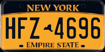 NY license plate HFZ4696