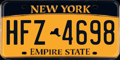 NY license plate HFZ4698