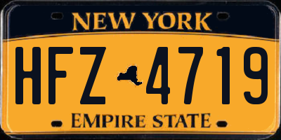 NY license plate HFZ4719