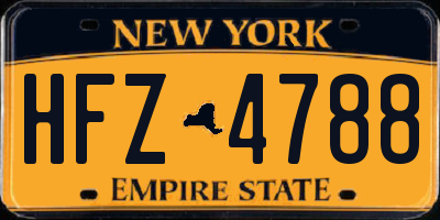 NY license plate HFZ4788