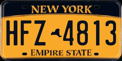 NY license plate HFZ4813