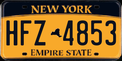 NY license plate HFZ4853