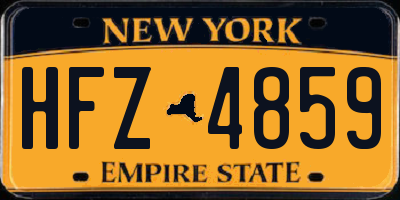 NY license plate HFZ4859