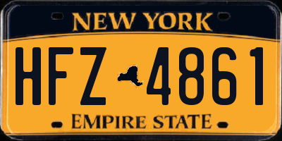 NY license plate HFZ4861
