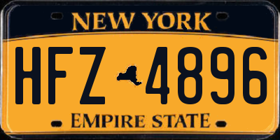 NY license plate HFZ4896