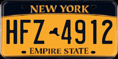 NY license plate HFZ4912