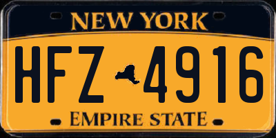 NY license plate HFZ4916
