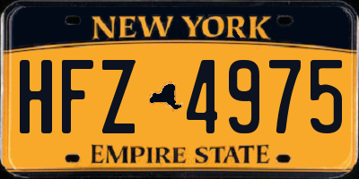 NY license plate HFZ4975