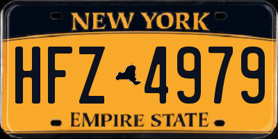 NY license plate HFZ4979