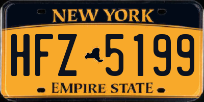 NY license plate HFZ5199