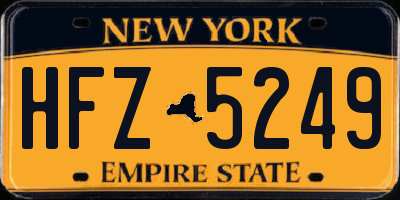 NY license plate HFZ5249