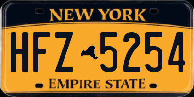 NY license plate HFZ5254