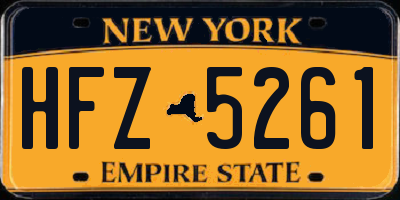NY license plate HFZ5261