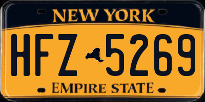 NY license plate HFZ5269