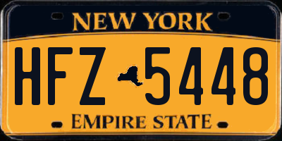 NY license plate HFZ5448