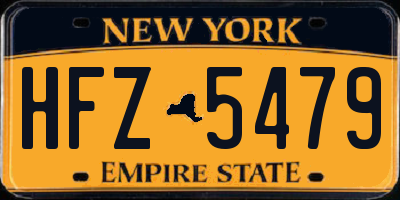 NY license plate HFZ5479