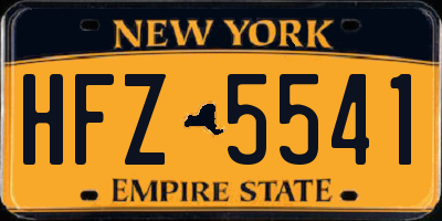 NY license plate HFZ5541
