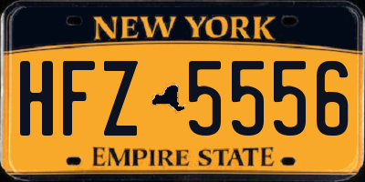 NY license plate HFZ5556