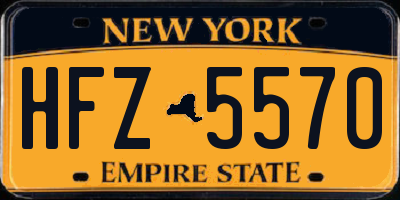 NY license plate HFZ5570