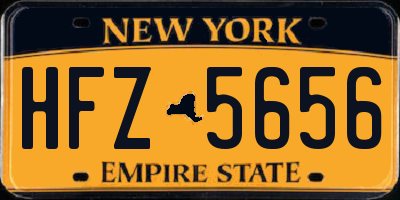 NY license plate HFZ5656