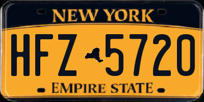 NY license plate HFZ5720